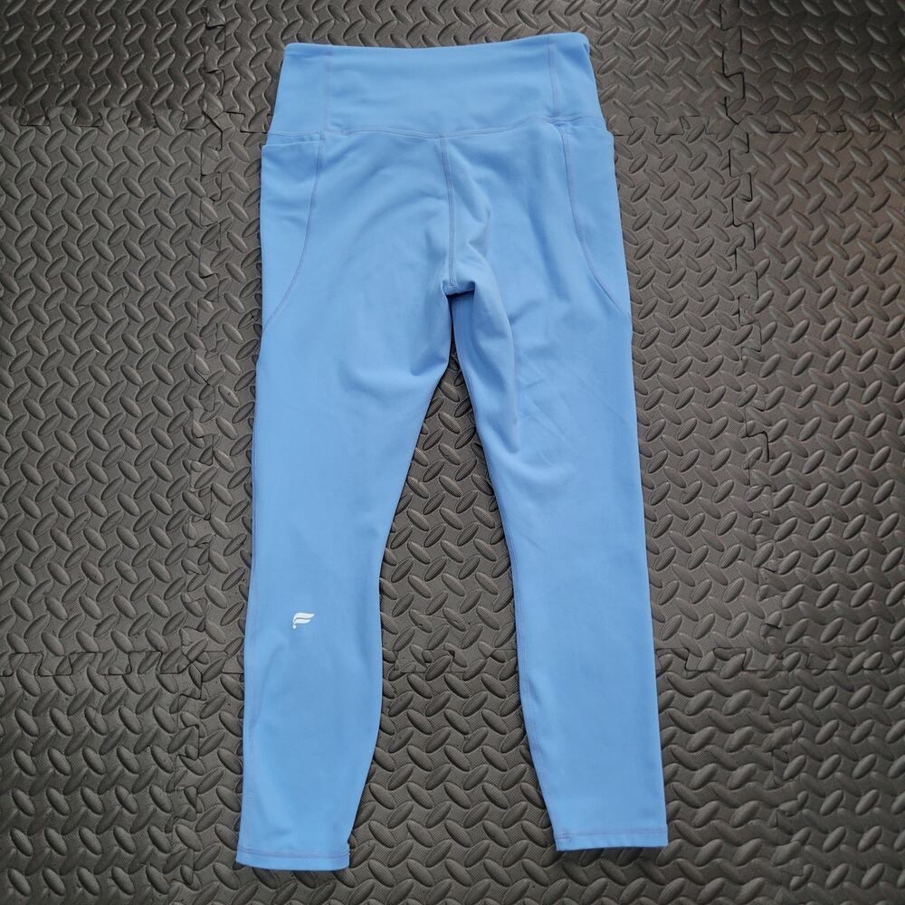Fabletics PureLuxe Leggings Womens S Light Blue High Rise Capri Yoga Workout